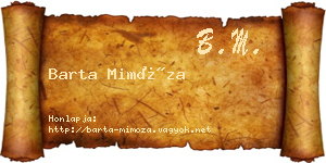 Barta Mimóza névjegykártya